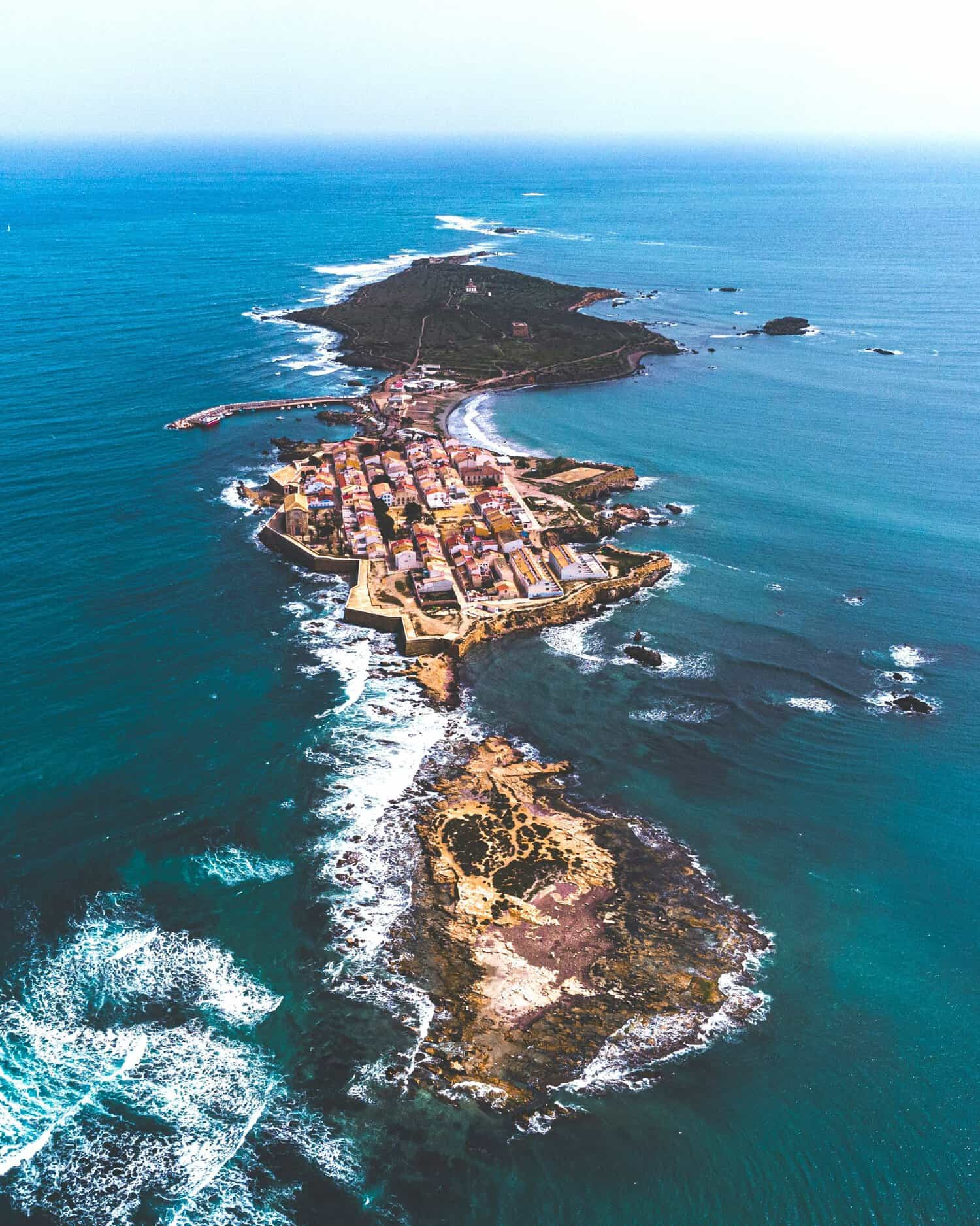 Vista desde el aire de la Isla de Tabarca en la Costa Blanca. 